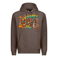 Coffee Happy Turkey Day Premium Hoodie - CowhideDigitalArt