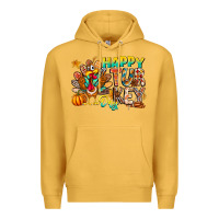 Mustard Happy Turkey Day Premium Hoodie - CowhideDigitalArt