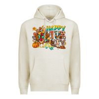 Oatmeal Heather Happy Turkey Day Premium Hoodie - CowhideDigitalArt