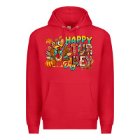 Red Happy Turkey Day Premium Hoodie - CowhideDigitalArt