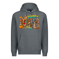 Rock Happy Turkey Day Premium Hoodie - CowhideDigitalArt