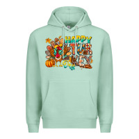 Seafoam Happy Turkey Day Premium Hoodie - CowhideDigitalArt