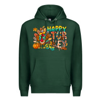 Sports Green Happy Turkey Day Premium Hoodie - CowhideDigitalArt