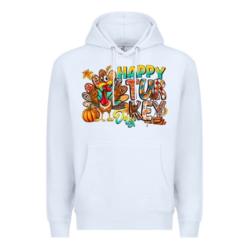 Happy Turkey Day Premium Hoodie by CowhideDigitalArt | Teevron