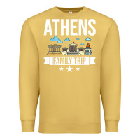 Antique Gold Athens Greece City Trip Skyline Map Travel Premium Sweatshirt - maiPhamDesign