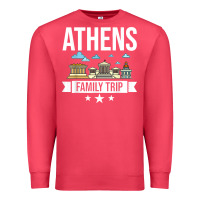 Cardinal Athens Greece City Trip Skyline Map Travel Premium Sweatshirt - maiPhamDesign