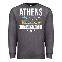 Charcoal Heather Athens Greece City Trip Skyline Map Travel Premium Sweatshirt - maiPhamDesign