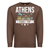 Chestnut Athens Greece City Trip Skyline Map Travel Premium Sweatshirt - maiPhamDesign