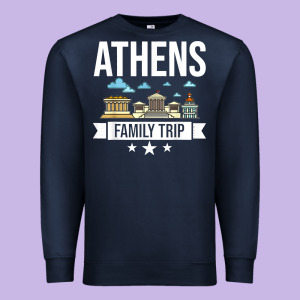 Athens Greece City Trip Skyline Map Travel Premium Sweatshirt Designed By Maiphamdesign