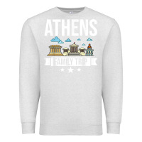 Oatmeal Heather Athens Greece City Trip Skyline Map Travel Premium Sweatshirt - maiPhamDesign
