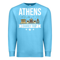 Ocean Blue Athens Greece City Trip Skyline Map Travel Premium Sweatshirt - maiPhamDesign