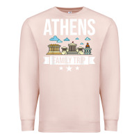 Pale Pink Athens Greece City Trip Skyline Map Travel Premium Sweatshirt - maiPhamDesign