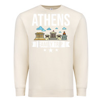Sandshell Athens Greece City Trip Skyline Map Travel Premium Sweatshirt - maiPhamDesign