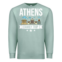 Seafoam Athens Greece City Trip Skyline Map Travel Premium Sweatshirt - maiPhamDesign