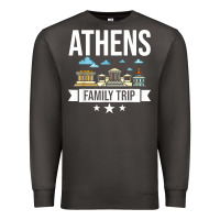 Smoke Athens Greece City Trip Skyline Map Travel Premium Sweatshirt - maiPhamDesign