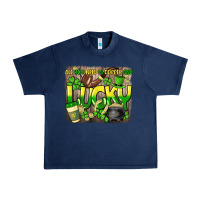 Navy All you need is coffee and lucky St. Patrick's Urban Heavy Tee - HowdyJamesFarm
