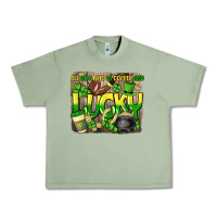 Oil Green All you need is coffee and lucky St. Patrick's Urban Heavy Tee - HowdyJamesFarm