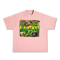 Salmon All you need is coffee and lucky St. Patrick's Urban Heavy Tee - HowdyJamesFarm