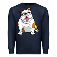 Navy ENGLISH BULLDOGS Awesome Funny Bulldog Pups Dogs Premium Sweatshirt - maiPhamDesign
