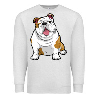 Oatmeal Heather ENGLISH BULLDOGS Awesome Funny Bulldog Pups Dogs Premium Sweatshirt - maiPhamDesign