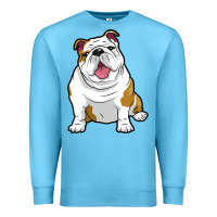 Ocean Blue ENGLISH BULLDOGS Awesome Funny Bulldog Pups Dogs Premium Sweatshirt - maiPhamDesign