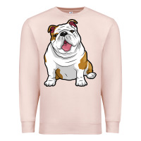 Pale Pink ENGLISH BULLDOGS Awesome Funny Bulldog Pups Dogs Premium Sweatshirt - maiPhamDesign