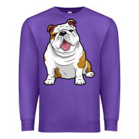 Purple ENGLISH BULLDOGS Awesome Funny Bulldog Pups Dogs Premium Sweatshirt - maiPhamDesign