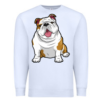 White ENGLISH BULLDOGS Awesome Funny Bulldog Pups Dogs Premium Sweatshirt - maiPhamDesign