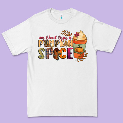 My Blood Type Is Pumpkin Spice Premium Tee Designed By Nancycooperartshop