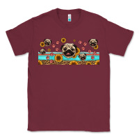 Burgundy western pug dogs Classic Tee - Jasminsmagicworld