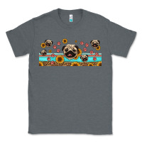 Charcoal Heather western pug dogs Classic Tee - Jasminsmagicworld