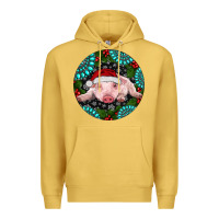 Antique Gold Baby Pig Christmas Premium Hoodie - RanaPortraitStore