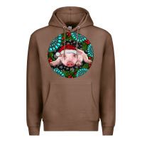 Chestnut Baby Pig Christmas Premium Hoodie - RanaPortraitStore
