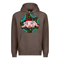 Coffee Baby Pig Christmas Premium Hoodie - RanaPortraitStore