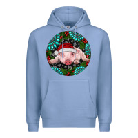 Colony Blue Baby Pig Christmas Premium Hoodie - RanaPortraitStore