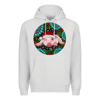 Dove Grey Baby Pig Christmas Premium Hoodie - RanaPortraitStore