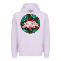 Lilac Baby Pig Christmas Premium Hoodie - RanaPortraitStore