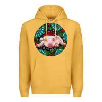 Mustard Baby Pig Christmas Premium Hoodie - RanaPortraitStore