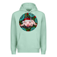Seafoam Baby Pig Christmas Premium Hoodie - RanaPortraitStore