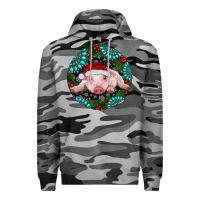 Slate Camo Baby Pig Christmas Premium Hoodie - RanaPortraitStore