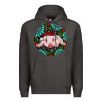 Smoke Baby Pig Christmas Premium Hoodie - RanaPortraitStore