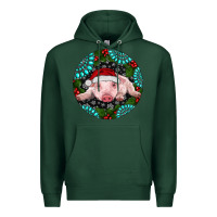 Sports Green Baby Pig Christmas Premium Hoodie - RanaPortraitStore
