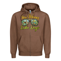 Chestnut boat waves sun rays lake days Zipper Hoodie - BarkalooDesign