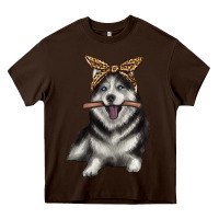 Alaskan Husky With Bandeau Heavy Core Tee | Teevron