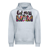 Heather Grey hot mess mom messy bun Urban Hoodie - JahusDesignShop