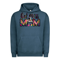 Pigment Midnight Navy hot mess mom messy bun Urban Hoodie - JahusDesignShop