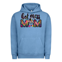Pigment Pebble Blue hot mess mom messy bun Urban Hoodie - JahusDesignShop