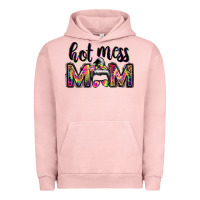 Pigment Salmon hot mess mom messy bun Urban Hoodie - JahusDesignShop