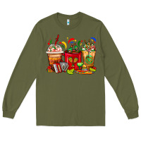 Army Green Mexico Coffee Cups Long Sleeve Tee - FaDigitalArtStudio