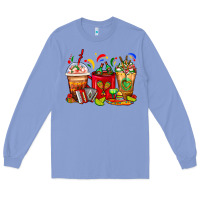 Colony Blue Mexico Coffee Cups Long Sleeve Tee - FaDigitalArtStudio